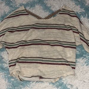 Knit crossed back top